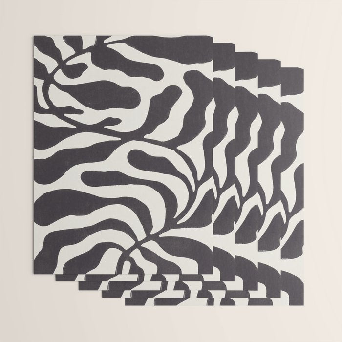 One Hundred-Leaved Plant #21 / Lino Print Wrapping Paper Gallery Image 3