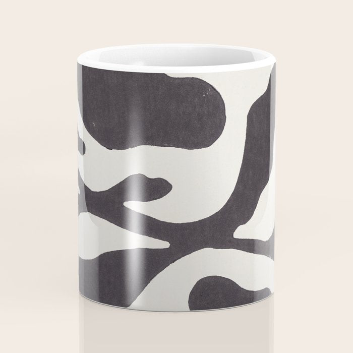 One Hundred-Leaved Plant #21 / Lino Print Coffee Mug Gallery Image 4