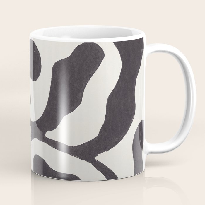 One Hundred-Leaved Plant #21 / Lino Print Coffee Mug Gallery Image 1
