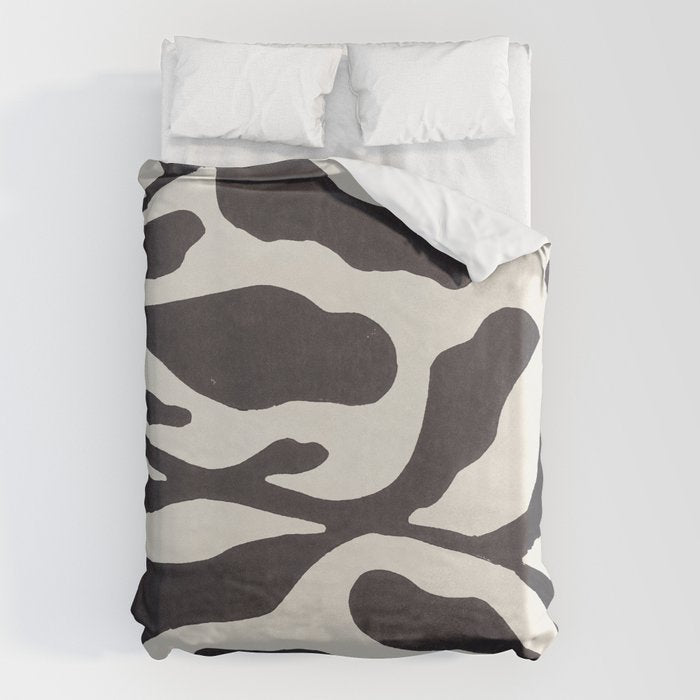 One Hundred-Leaved Plant #21 / Lino Print Duvet Cover Gallery Image 6