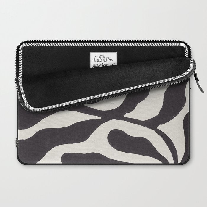 One Hundred-Leaved Plant #21 / Lino Print Laptop Sleeve Gallery Image 2