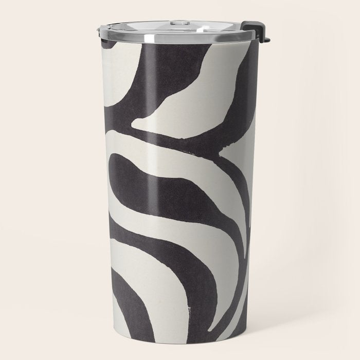 One Hundred-Leaved Plant #21 / Lino Print Travel Mug Gallery Image 2