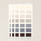 Grey Taupe Watercolor Gouache Geometric Square Matrix Pattern Stationery Card Gallery Image 2