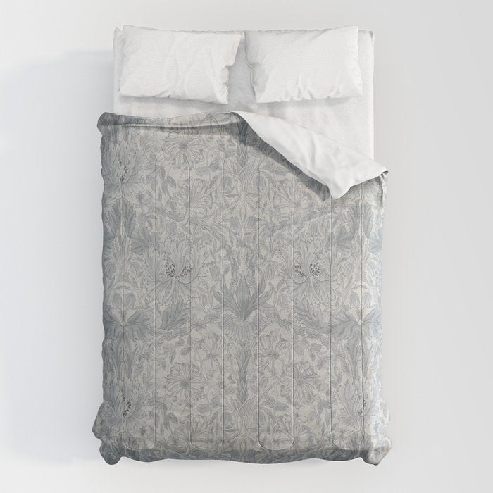 William Morris Honeysuckle & Tulip Cloud Grey Comforter Gallery Image 6