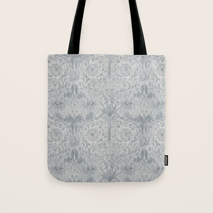William Morris Honeysuckle & Tulip Cloud Grey Tote Bag Gallery Image 1