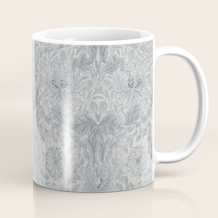 William Morris Honeysuckle & Tulip Cloud Grey Coffee Mug Gallery Image 1