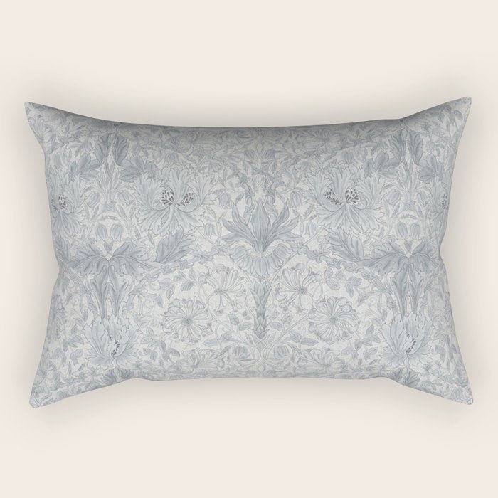 William Morris Honeysuckle & Tulip Cloud Grey Rectangular Pillow Gallery Image 2