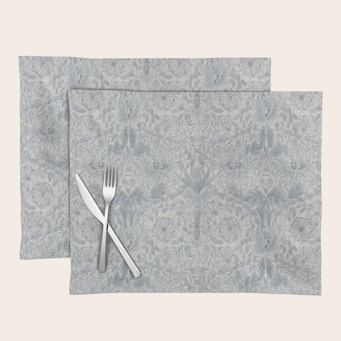 William Morris Honeysuckle & Tulip Cloud Grey Placemat Gallery Image 1