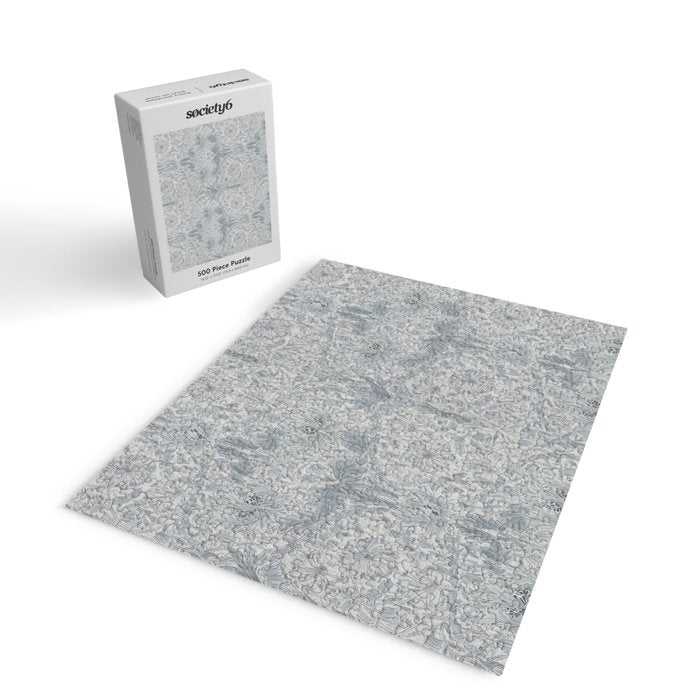 William Morris Honeysuckle & Tulip Cloud Grey Jigsaw Puzzle Gallery Image 2