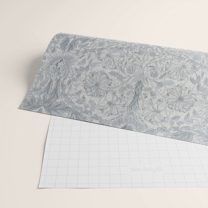 William Morris Honeysuckle & Tulip Cloud Grey Wrapping Paper Gallery Image 2