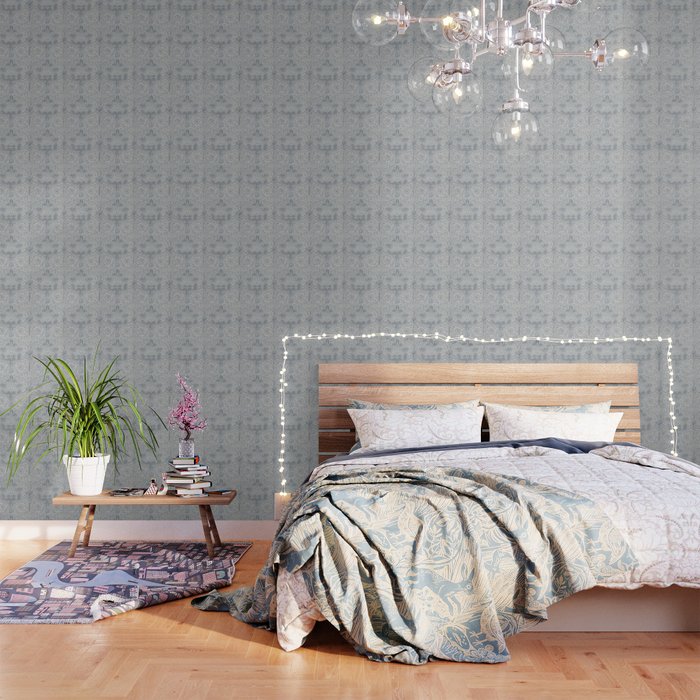 William Morris Honeysuckle & Tulip Cloud Grey Wallpaper Gallery Image 3