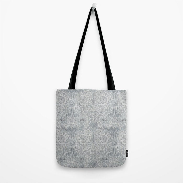 William Morris Honeysuckle & Tulip Cloud Grey Tote Bag Gallery Image 2