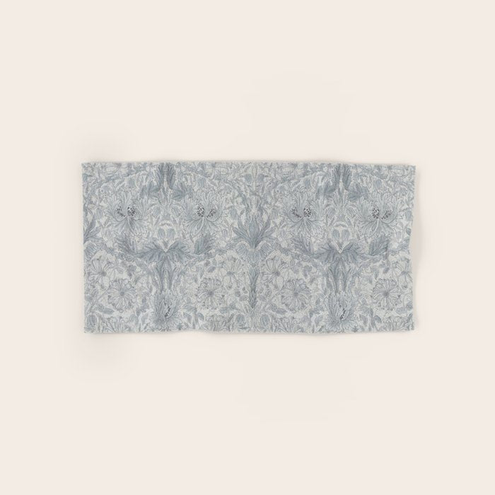 William Morris Honeysuckle & Tulip Cloud Grey Bath Towel Gallery Image 1