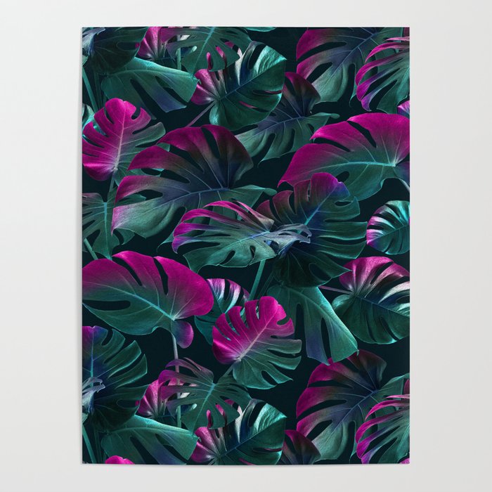 Tropical Monstera Leaf Garden Poster Gallery Image 4