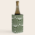 Retro Art, Floral Prints, Dark Green and White Wine Chiller Gallery Image 2