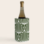 Retro Art, Floral Prints, Dark Green and White Wine Chiller Gallery Image 3