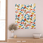 Echo of Innocence | Botanical Nature Eclectic Plants | Vintage Floral Rustic Spring Garden Blossom Wall Tapestry Gallery Image 2