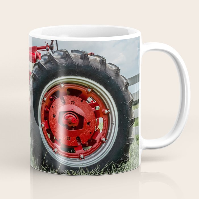 Vintage IH Farmall 450 Side View Red Tractor Coffee Mug Gallery Image 1