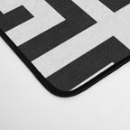 Large Black and White Greek Key Pattern Desk Mat Gallery Image 4