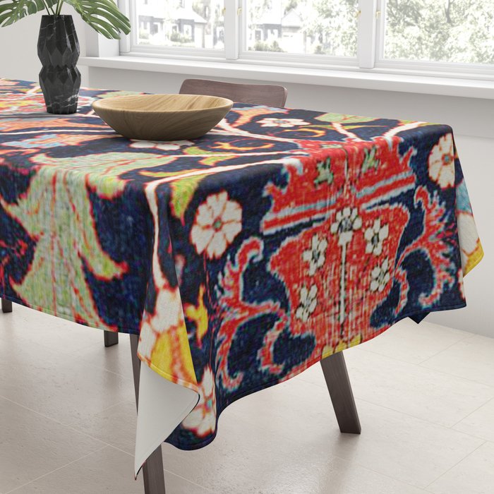 Iraqi Antique Kurdish Rug Print Tablecloth Gallery Image 3