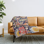 Iraqi Antique Kurdish Rug Print Throw Blanket Gallery Image 1