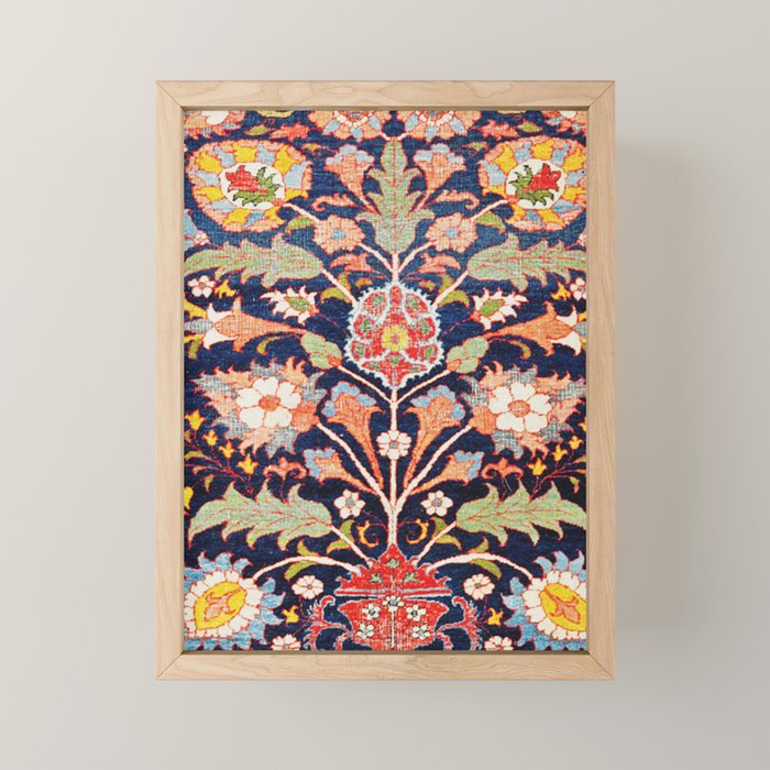 Iraqi Antique Kurdish Rug Print Mini Art Print Gallery Image 1