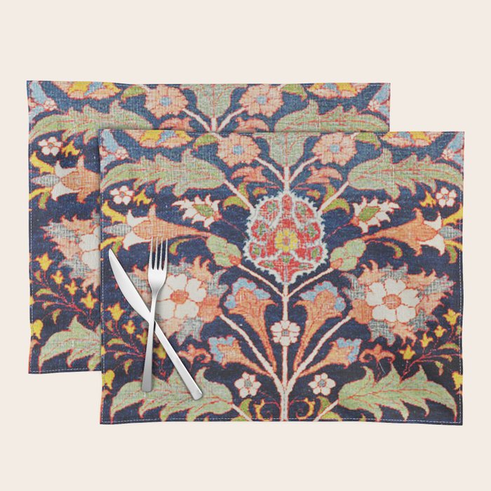 Iraqi Antique Kurdish Rug Print Placemat Gallery Image 1