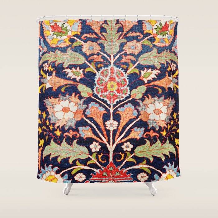 Iraqi Antique Kurdish Rug Print Shower Curtain Gallery Image 1