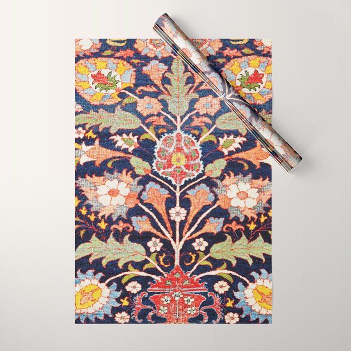 Iraqi Antique Kurdish Rug Print Wrapping Paper Gallery Image 1