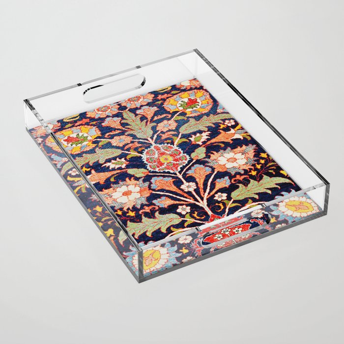 Iraqi Antique Kurdish Rug Print Acrylic Tray Gallery Image 1