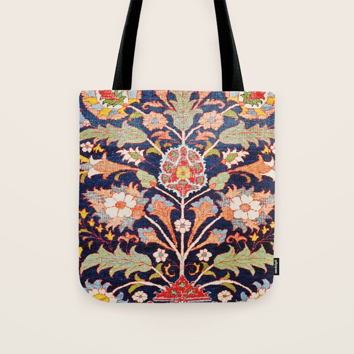 Iraqi Antique Kurdish Rug Print Tote Bag Gallery Image 1