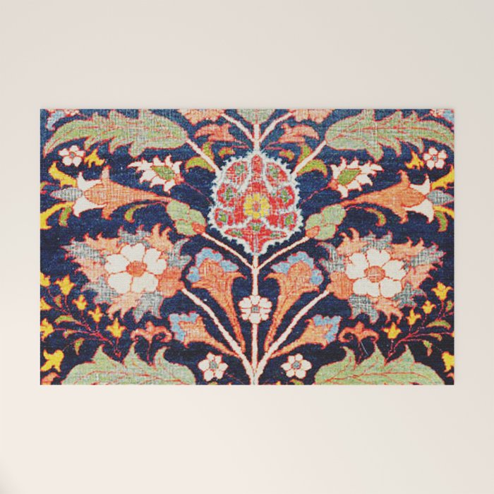 Iraqi Antique Kurdish Rug Print Welcome Mat Gallery Image 1
