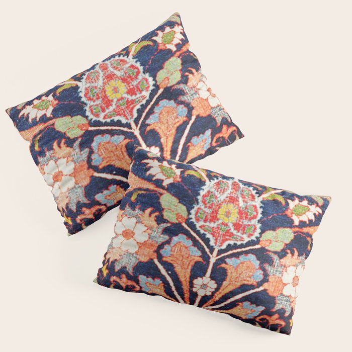 Iraqi Antique Kurdish Rug Print Pillow Sham Gallery Image 1