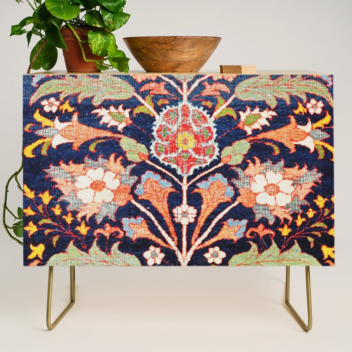 Iraqi Antique Kurdish Rug Print Credenza Gallery Image 1