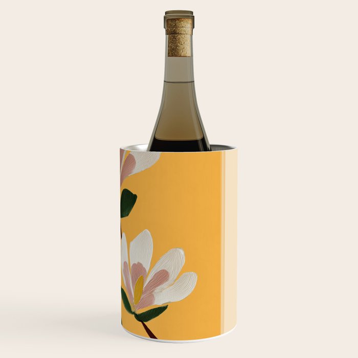 Golden Magnolia Blooms Wine Chiller Gallery Image 3
