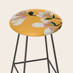 Golden Magnolia Blooms Stool Gallery Image 2
