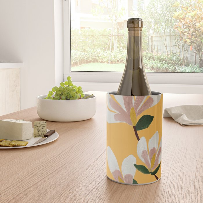 Golden Magnolia Blooms Wine Chiller Gallery Image 4