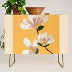 Golden Magnolia Blooms Credenza Gallery Image 1