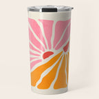 Chantilly & Neon Carrot: Les Fleurs | Flower Market Color Series 09 Travel Mug Gallery Image 1
