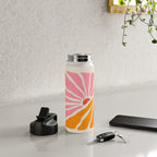 Chantilly & Neon Carrot: Les Fleurs | Flower Market Color Series 09 Water Bottle Gallery Image 4