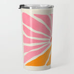 Chantilly & Neon Carrot: Les Fleurs | Flower Market Color Series 09 Travel Mug Gallery Image 3