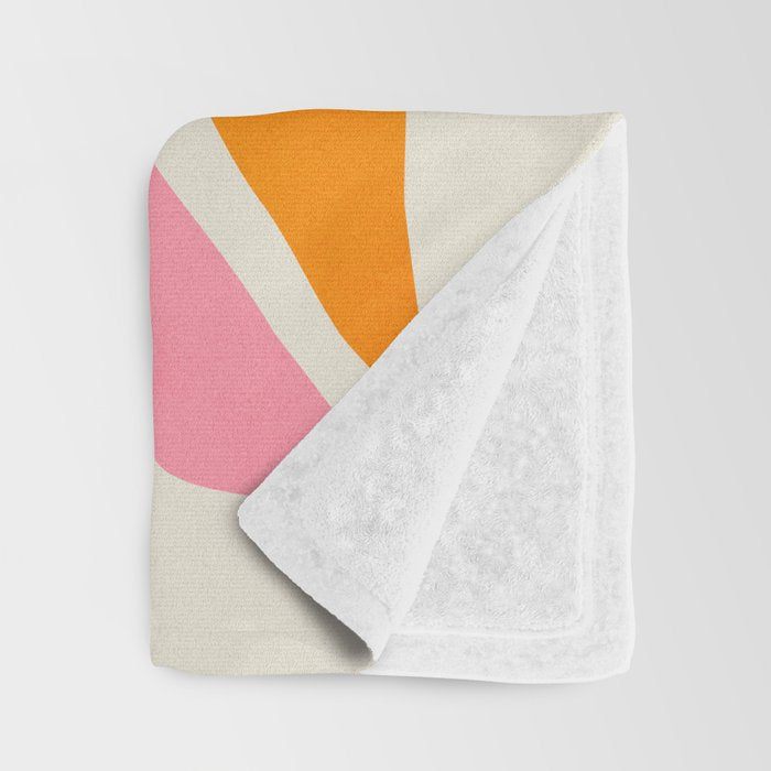 Chantilly & Neon Carrot: Les Fleurs | Flower Market Color Series 09 Throw Blanket Gallery Image 3