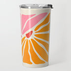 Chantilly & Neon Carrot: Les Fleurs | Flower Market Color Series 09 Travel Mug Gallery Image 2