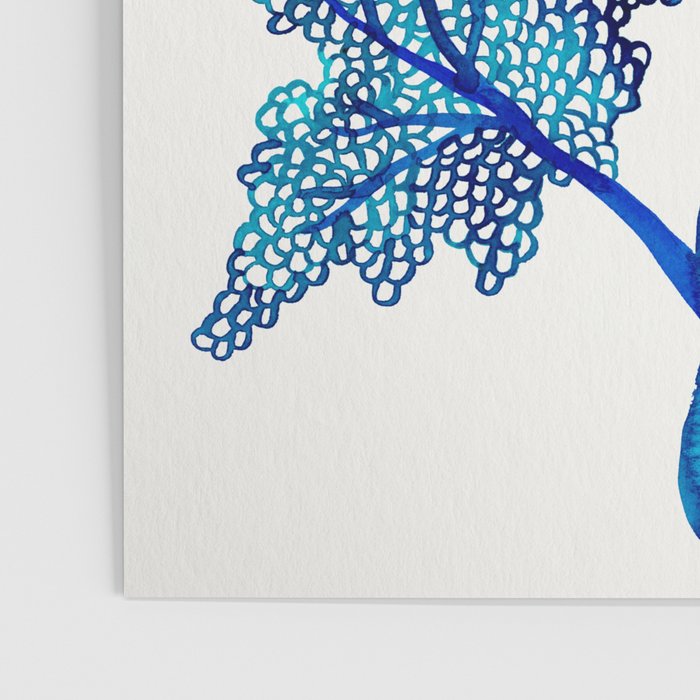 Sea Fan Coral - Blue OmbrÃ© Poster Gallery Image 3