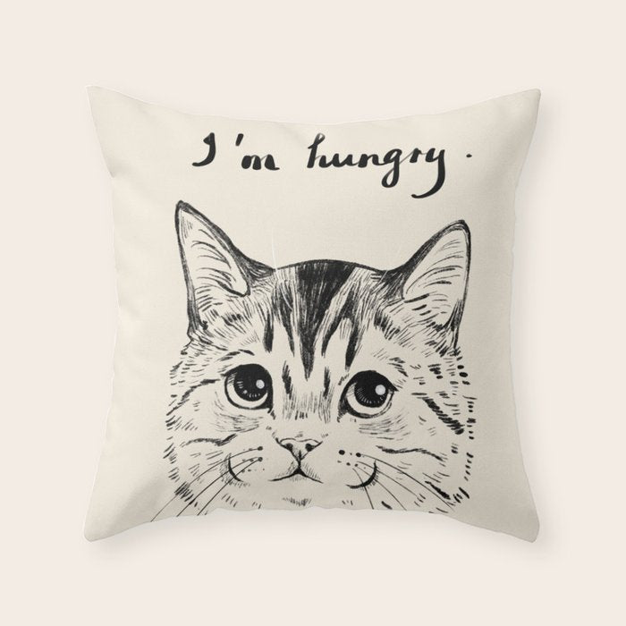 I'm hungry Throw Pillow Gallery Image 6