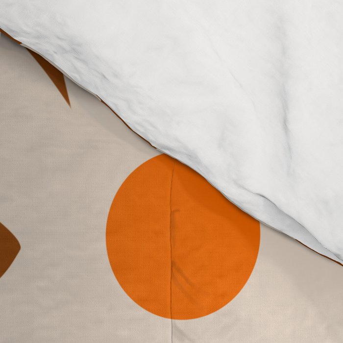 Daisy Time Retro Floral Pattern Brown Orange Beige Comforter Gallery Image 4