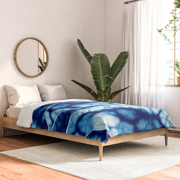 Shibori: Japanese Indigo Tie-Dye Pattern 02 Comforter Gallery Image 2