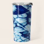 Shibori: Japanese Indigo Tie-Dye Pattern 02 Travel Mug Gallery Image 2