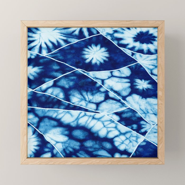Shibori: Japanese Indigo Tie-Dye Pattern 02 Mini Art Print Gallery Image 1