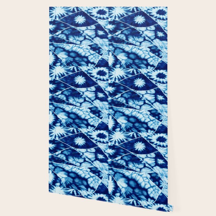 Shibori: Japanese Indigo Tie-Dye Pattern 02 Wallpaper Gallery Image 2